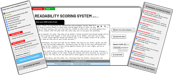 Readability Scoring System